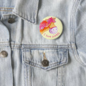 I love ponies button badge pink & yellow 缶バッジ (インサイチュ)