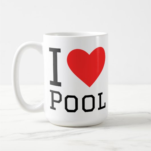 I love Pool コーヒーマグカップ (左)