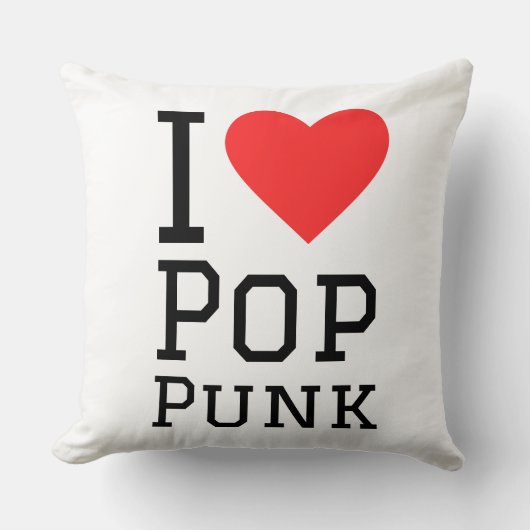 I love pop punk square sticker クッション (正面)