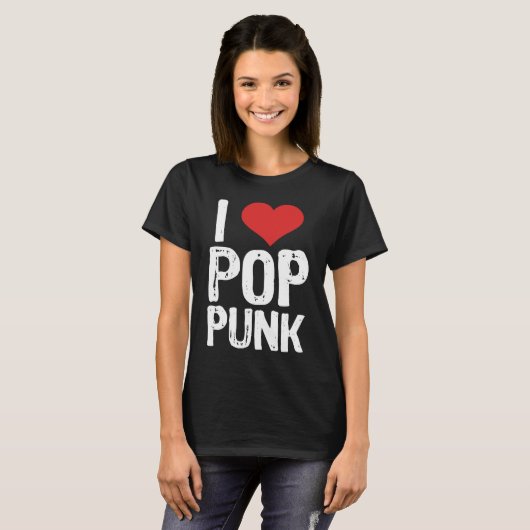 I Love Pop Punk Tシャツ (正面フル)