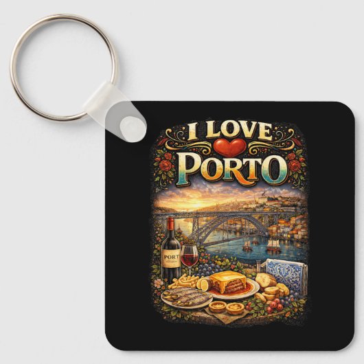 I Love Porto キーホルダー (正面)