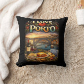 I Love Porto クッション (ブランケット)
