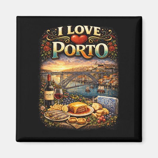 I Love Porto マグネット (正面)