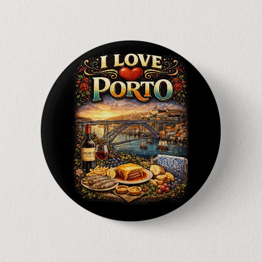 I Love Porto 缶バッジ (正面)