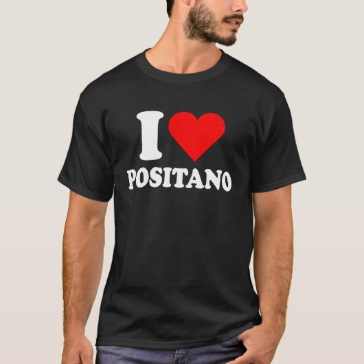 I Love Positano I Love Italy Travel Heart Amalfi C Tシャツ (正面)