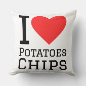 I love potatoes chips  クッション (正面)