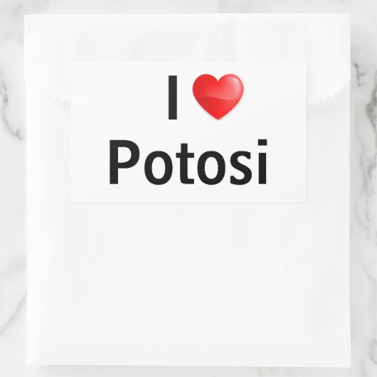 I love Potosi 長方形シール (バッグ)