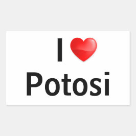 I love Potosi 長方形シール
