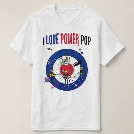 I love powerpop -B Tシャツ (デザイン正面)