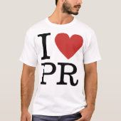 I Love ❤️ PR （PR従業員の場合）カスタマイズ可能 Tシャツ (正面)