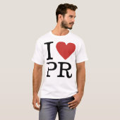 I Love ❤️ PR （PR従業員の場合）カスタマイズ可能 Tシャツ (正面フル)
