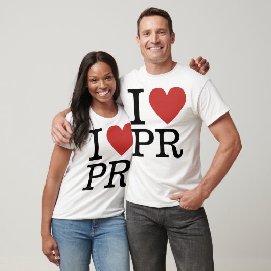 I Love ❤️ PR （PR従業員の場合）カスタマイズ可能 Tシャツ (ユニセックス)