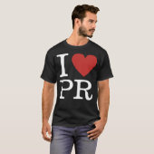I Love ❤️ PR （PR従業員の場合）カスタマイズ可能 Tシャツ (正面フル)
