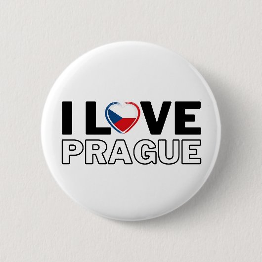 I LOVE PRAGUE - For real Praguers! 缶バッジ (正面)