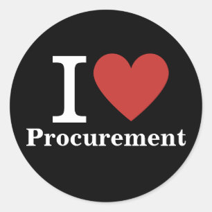 I Love ❤️ Procurement (従業員向け)カスタム ラウンドシール