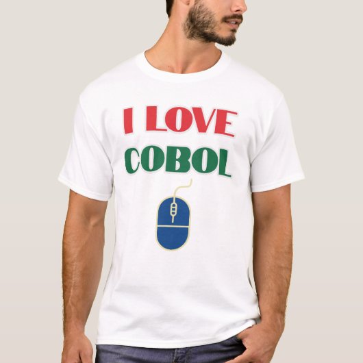 I Love Programming and I Love Cobol Tシャツ (正面)