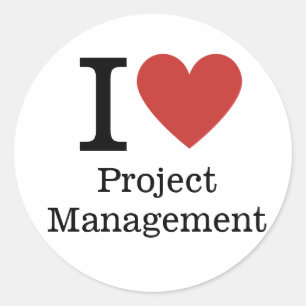I Love ❤️ Project Management STICKER ラウンドシール