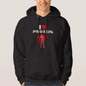 I Love Protein  Weightlifting Zombie パーカ (正面)