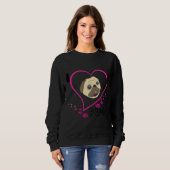 I Love PUG Shirtクラシック T-Shirt 9 スウェットシャツ (正面フル)