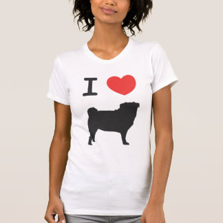 I love Pugs Tシャツ