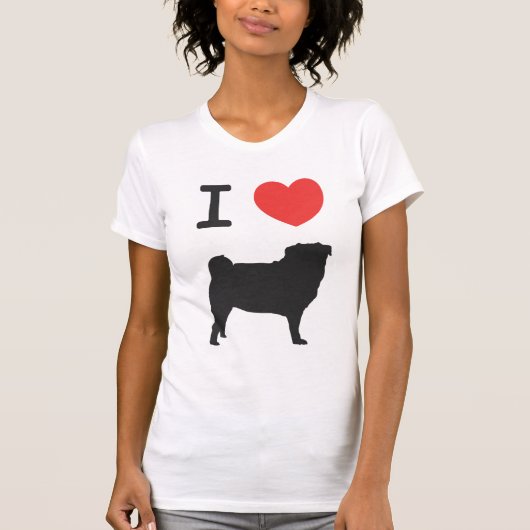 I love Pugs Tシャツ (正面)