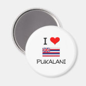 I Love PUKALANI Hawaii マグネット (正面/裏面)