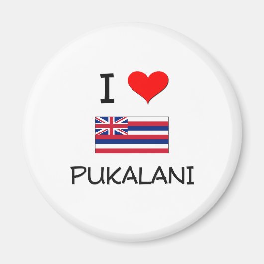 I Love PUKALANI Hawaii マグネット (正面)