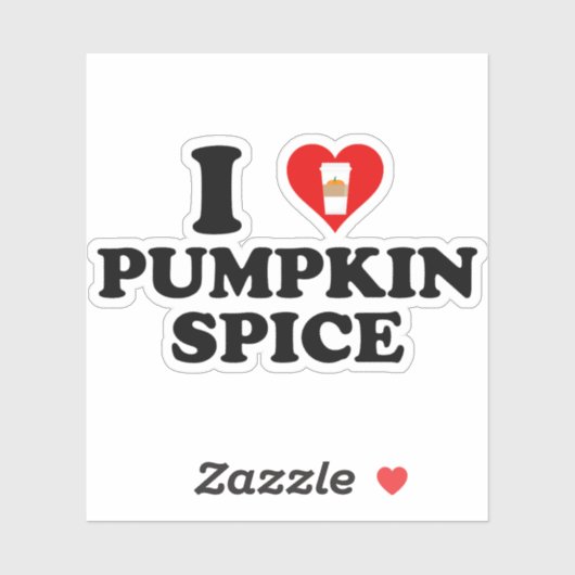I Love Pumpkin Spice シール (シート)