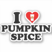 I Love Pumpkin Spice シール (正面)