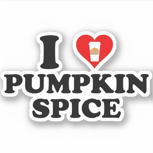 I Love Pumpkin Spice シール (正面)