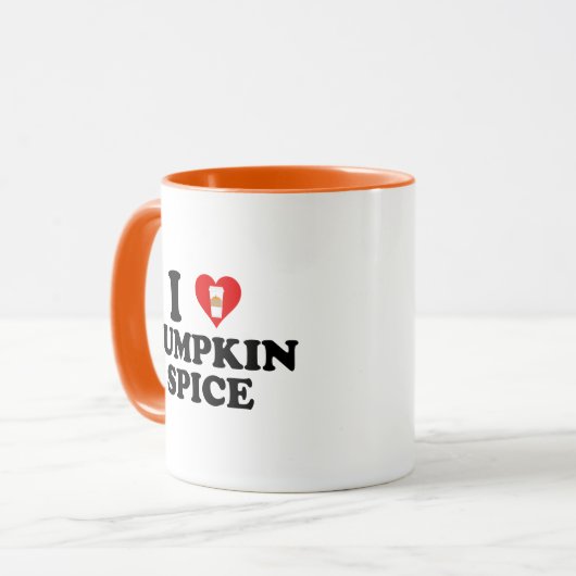 I Love Pumpkin Spice マグカップ (正面左)