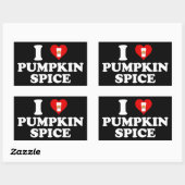 I Love Pumpkin Spice 長方形シール (シート)