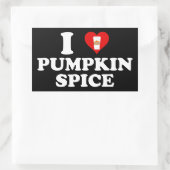 I Love Pumpkin Spice 長方形シール (バッグ)