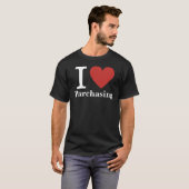 I Love Purchasing (❤️従業員向け)カスタマイズ可能 Tシャツ (正面フル)