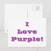 I Love Purpleはがき ポストカード (正面/裏面)