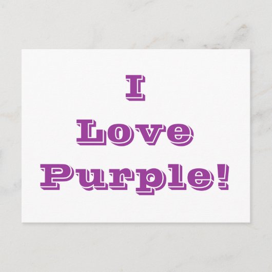 I Love Purpleはがき ポストカード (正面)