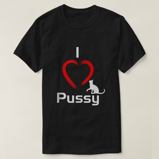 I Love Pussy おもしろい Cat 笑わされる Tank Top6274 Tシャツ (デザイン正面)