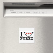 I Love Pyrex – ボウルとハートの混合(黒) マグネット (インサイチュ (食洗機))