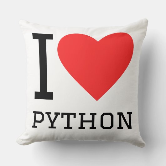 I love Python クッション (正面)