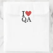 I Love QA ❤️ - Quality Assurance STICKER スクエアシール (バッグ)
