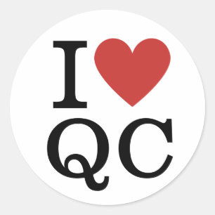 I Love QC❤️品質管理スタッフカスタム ラウンドシール