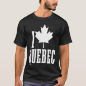 I Love Quebec Canada Maple Leaf Red Canadian Flag  Tシャツ (正面)