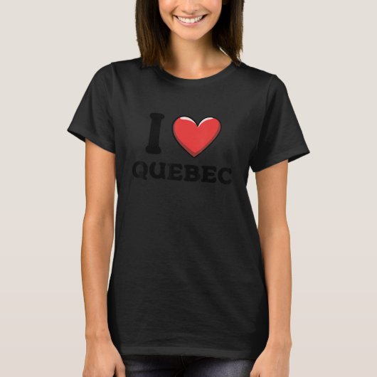 I Love Quebec Canada Tシャツ (正面)
