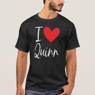 I Love Quinn Name Personalized Boy Man Bff Friend  Tシャツ