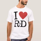 I Love ❤️ R&D (社員向け)カスタマイズ可能 Tシャツ (正面)