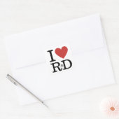 I ❤️ Love R&D - R&D Dept. - STICKER スクエアシール (封筒)
