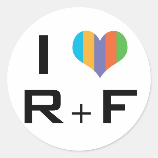 I love R+F ラウンドシール (正面)