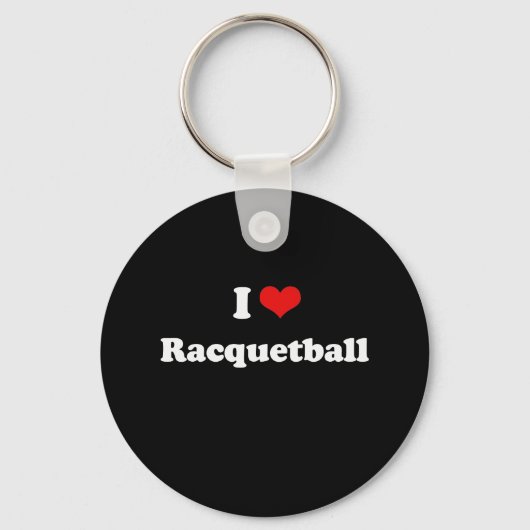I Love Racquetball Tshirt キーホルダー (正面)