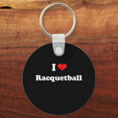 I Love Racquetball Tshirt キーホルダー (正面)