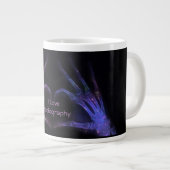 「I Love Radiography」 X線フィンガー型枠aハート ジャンボコーヒーマグカップ (正面右)
